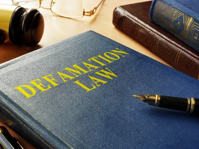book saying defamation
